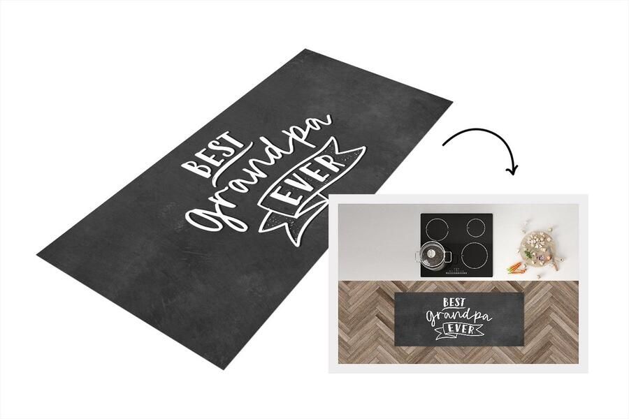 KitchenYeah Keukenloper Loper keuken Spreuken Best grandpa ever Quotes Opa 120x50 cm Keukenloper vinyl