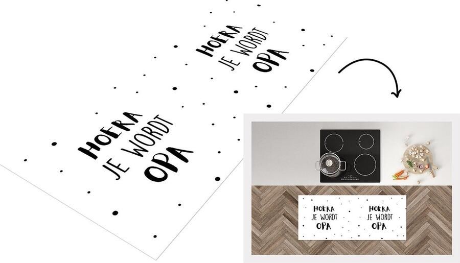 KitchenYeah Keukenloper Loper keuken Spreuken 'Hoera je wordt opa' Spreuken 120x50 cm Keukenloper vinyl