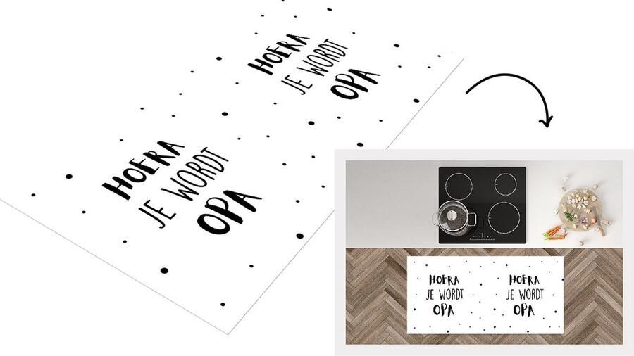 KitchenYeah Keukenloper Loper keuken Spreuken 'Hoera je wordt opa' Spreuken 120x60 cm Keukenloper vinyl