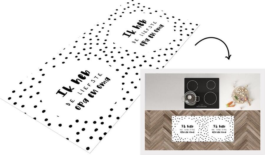 KitchenYeah Keukenloper Loper keuken Spreuken 'Ik heb de liefste opa en oma' Quotes 120x50 cm Keukenloper vinyl