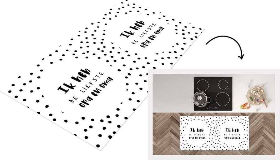 KitchenYeah Keukenloper Loper keuken Spreuken 'Ik heb de liefste opa en oma' Quotes 120x60 cm Keukenloper vinyl