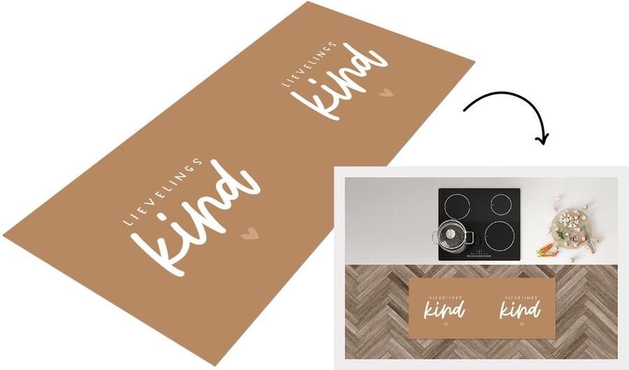 KitchenYeah Keukenloper Loper keuken Spreuken Kinderen Liefde Lievelingskind Zoon Dochter Quotes Cadeau 120x50 cm Keukenloper vinyl