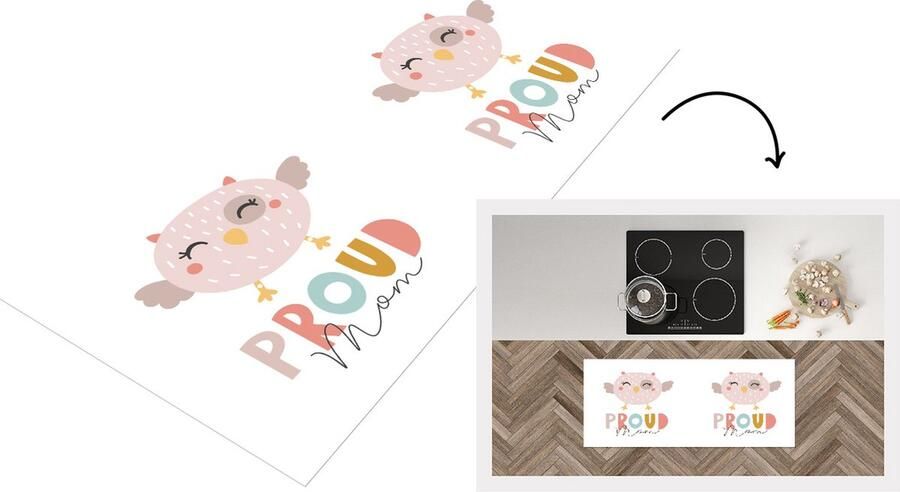 KitchenYeah Keukenloper Loper keuken Spreuken Proud mom Mama Quotes 120x50 cm Keukenloper vinyl