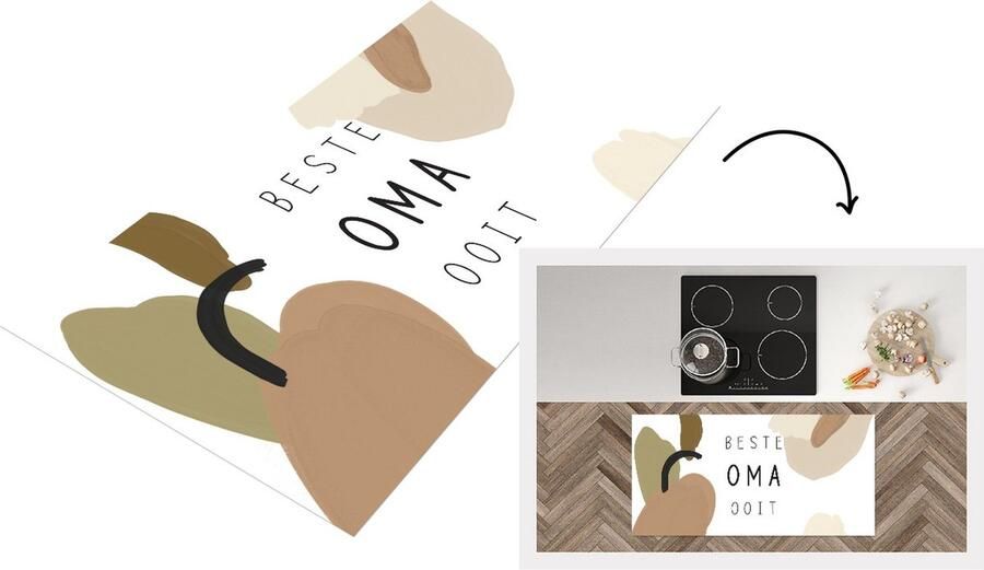 KitchenYeah Keukenloper Loper keuken Spreuken Quotes Beste Oma Ooit Moederdag Oma cadeau Grootmoeder 120x60 cm Keukenloper vinyl