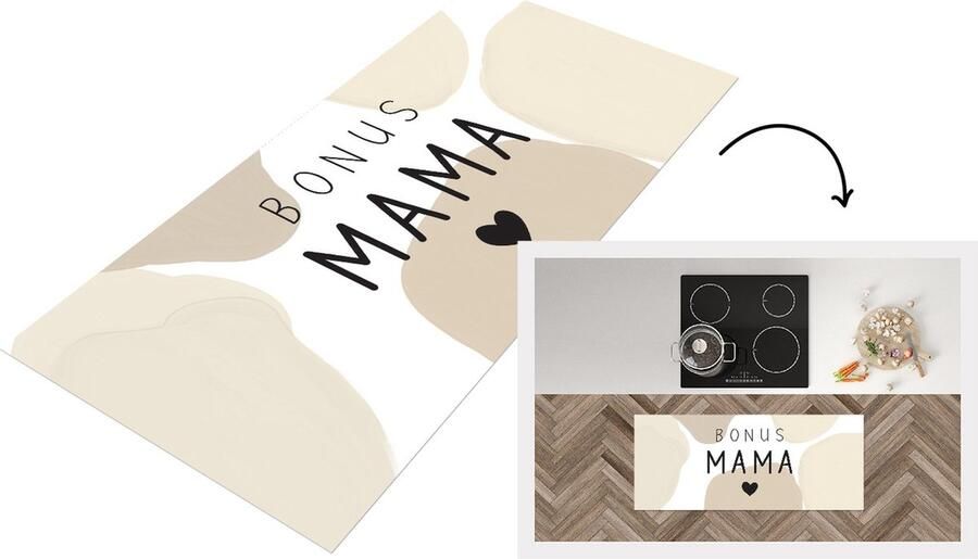 KitchenYeah Keukenloper Loper keuken Spreuken Quotes Bonus mama Moeder cadeautje Moederdag Mama 120x50 cm Keukenloper vinyl