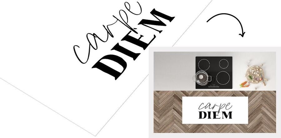 KitchenYeah Keukenloper Loper keuken Spreuken Quotes Carpe diem Pluk de dag 120x50 cm Keukenloper vinyl