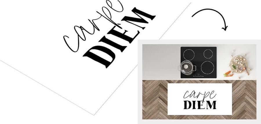 KitchenYeah Keukenloper Loper keuken Spreuken Quotes Carpe diem Pluk de dag 120x60 cm Keukenloper vinyl