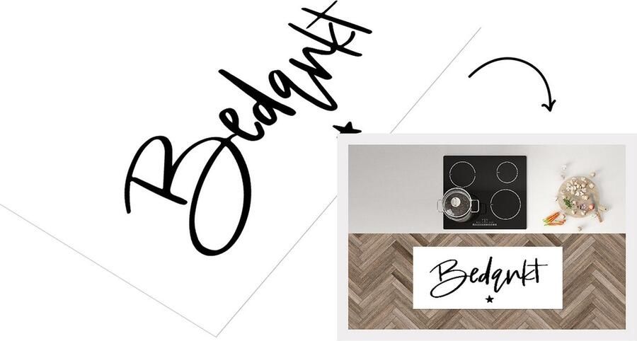 KitchenYeah Keukenloper Loper keuken Spreuken Quotes Collega Bedankt 120x50 cm Keukenloper vinyl