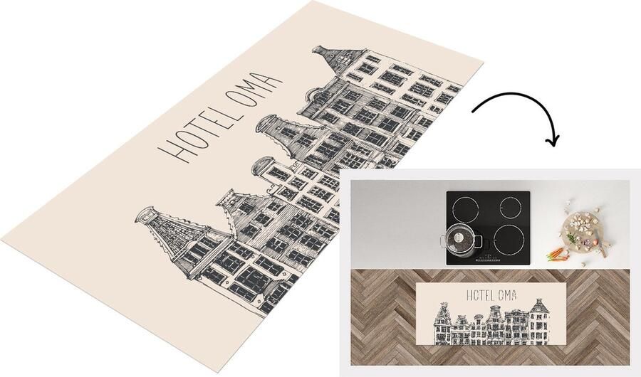 KitchenYeah Keukenloper Loper keuken Spreuken Quotes Hotel Oma en opa Oma cadeau Moederdag 120x50 cm Keukenloper vinyl