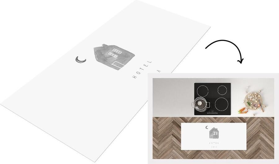 KitchenYeah Keukenloper Loper keuken Spreuken Quotes Hotel Oma Grootmoeder Moederdag cadeautje Oma zwart wit 120x50 cm Keukenloper vinyl