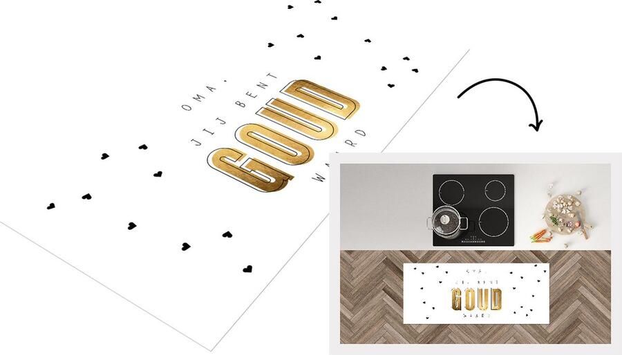 KitchenYeah Keukenloper Loper keuken Spreuken Quotes Jij bent goud waard Oma Moederdag 120x50 cm Keukenloper vinyl