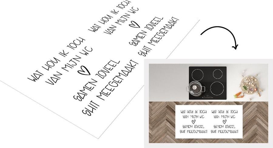 KitchenYeah Keukenloper Loper keuken Spreuken Quotes Wat hou ik toch van mijn wc samen zoveel shit meegemaakt Shit 120x60 cm Keukenloper vinyl