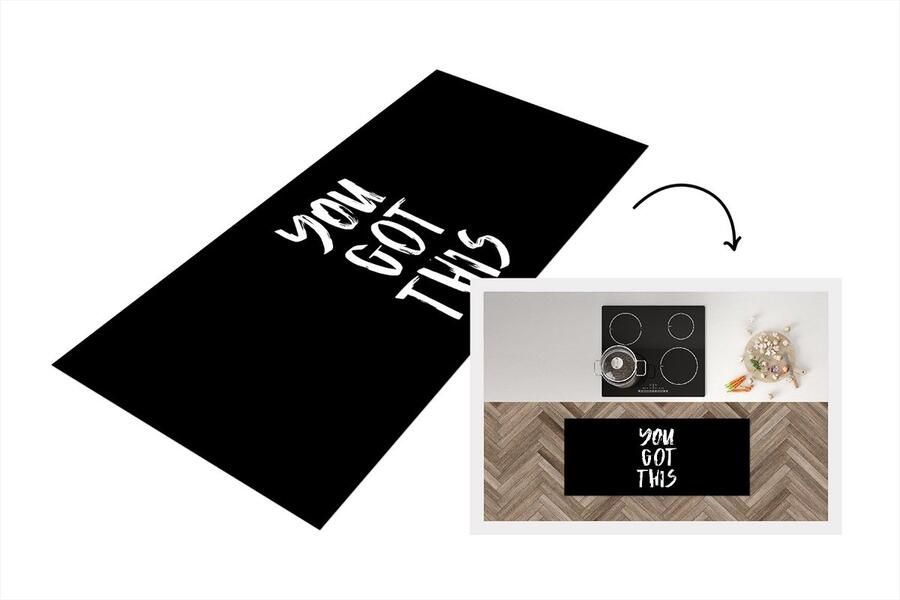 KitchenYeah Keukenloper Loper keuken Spreuken Quotes You got this 120x50 cm Keukenloper vinyl