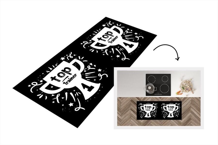KitchenYeah Keukenloper Loper keuken Spreuken Trainer Trofee 120x50 cm Keukenloper vinyl