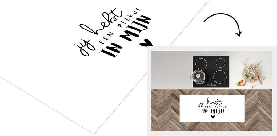 KitchenYeah Keukenloper Loper keuken Spreuken Vriend Jij hebt een plekje in mijn hart Quotes 120x50 cm Keukenloper vinyl