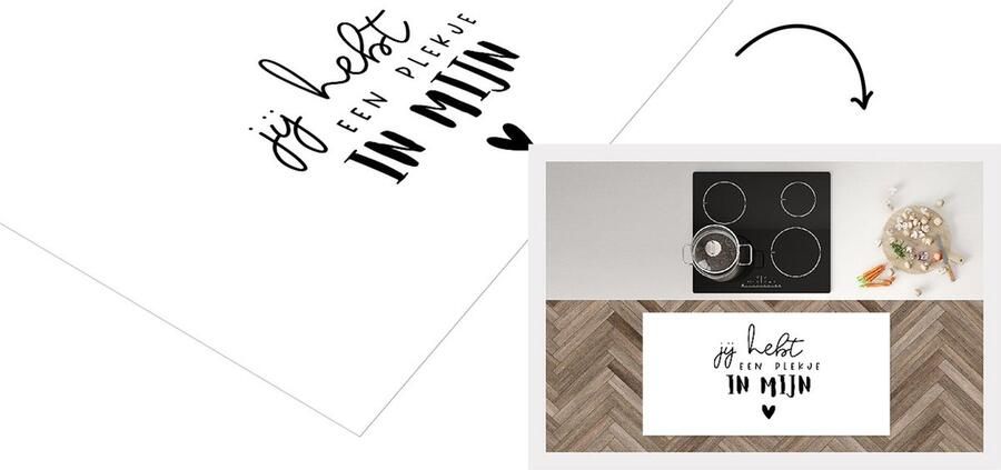 KitchenYeah Keukenloper Loper keuken Spreuken Vriend Jij hebt een plekje in mijn hart Quotes 120x60 cm Keukenloper vinyl