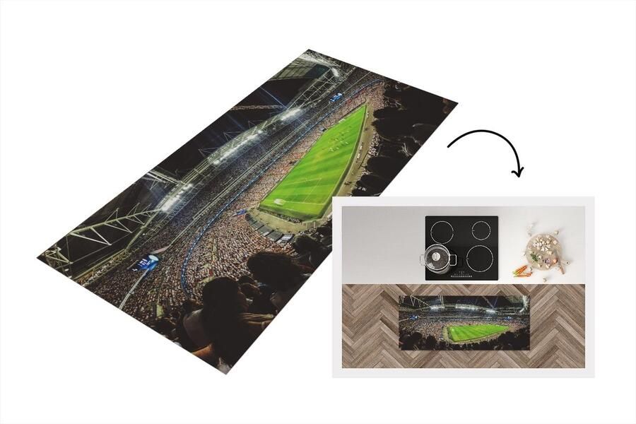KitchenYeah Keukenloper Loper keuken Stadion Publiek Voetbal 120x50 cm Keukenloper vinyl