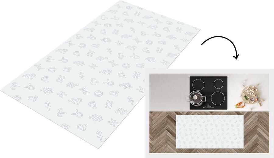 KitchenYeah Keukenloper Loper keuken Sterrenbeeld Astrologie Design 120x60 cm Keukenloper vinyl