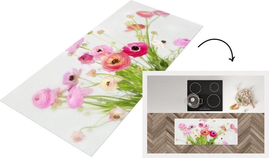 KitchenYeah Keukenloper Loper keuken Stilleven Bloemen Lente 120x50 cm Keukenloper vinyl