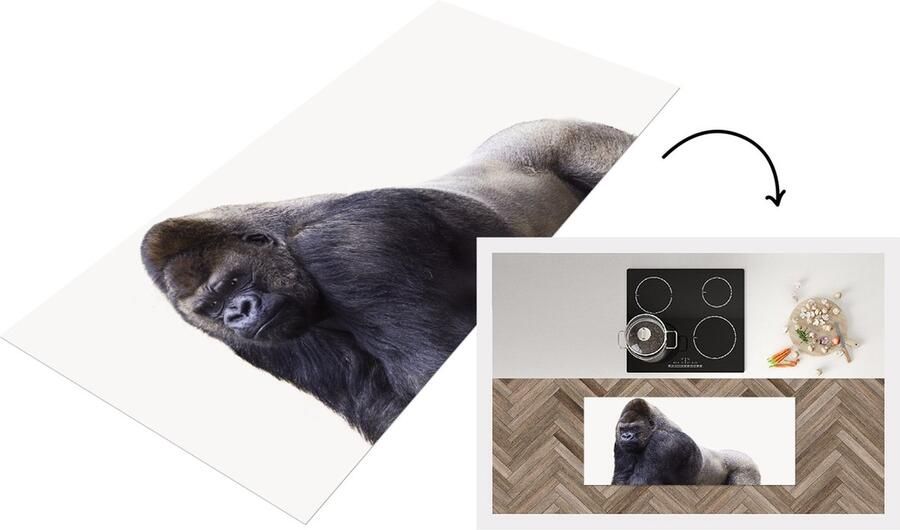 KitchenYeah Keukenloper Loper keuken Stoere jongenskamer Gorilla 120x50 cm Keukenloper vinyl