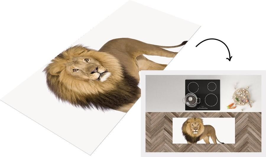 KitchenYeah Keukenloper Loper keuken Stoere jongenskamer Leeuw Slaapkamer 120x50 cm Keukenloper vinyl