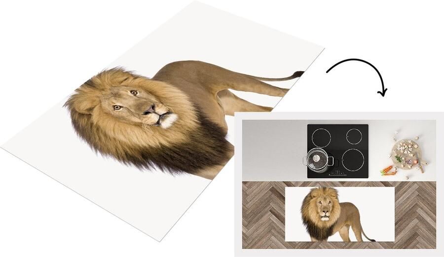 KitchenYeah Keukenloper Loper keuken Stoere jongenskamer Leeuw Slaapkamer 120x60 cm Keukenloper vinyl