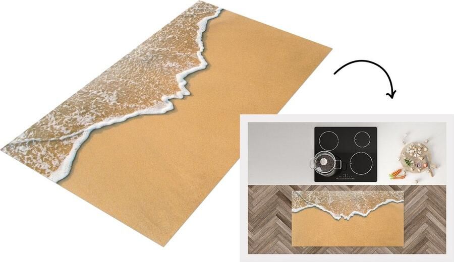 KitchenYeah Keukenloper Loper keuken Strand Zomer Zee 120x60 cm Keukenloper vinyl