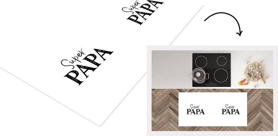 KitchenYeah Keukenloper Loper keuken Super papa Spreuken Quotes Vader 120x60 cm Keukenloper vinyl