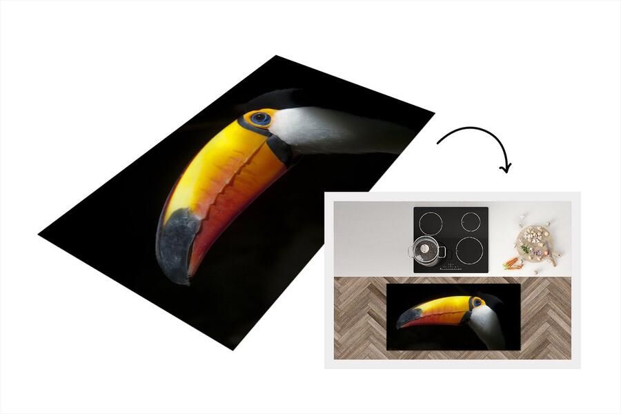 KitchenYeah Keukenloper Loper keuken Toekan Vogel Snavel 120x60 cm Keukenloper vinyl