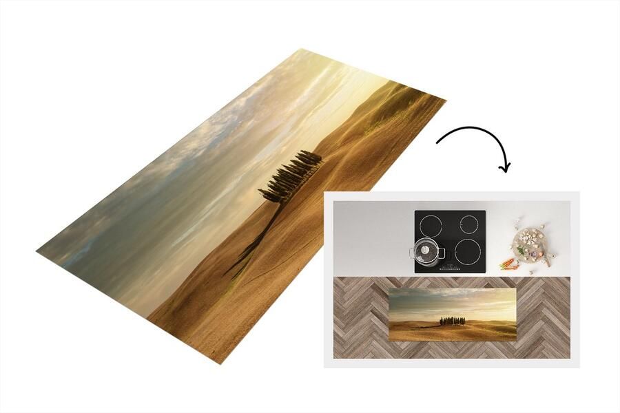 KitchenYeah Keukenloper Loper keuken Toscane Bomen Italië 120x50 cm Keukenloper vinyl