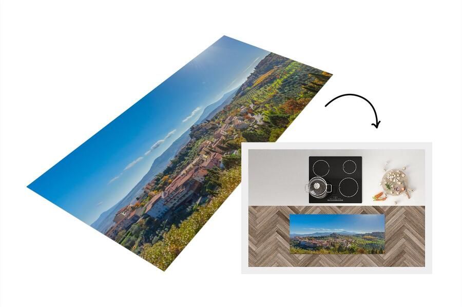 KitchenYeah Keukenloper Loper keuken Toscane Italië Zon 120x50 cm Keukenloper vinyl