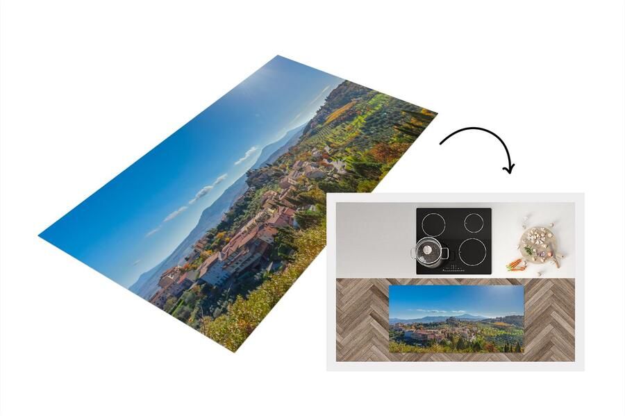 KitchenYeah Keukenloper Loper keuken Toscane Italië Zon 120x60 cm Keukenloper vinyl