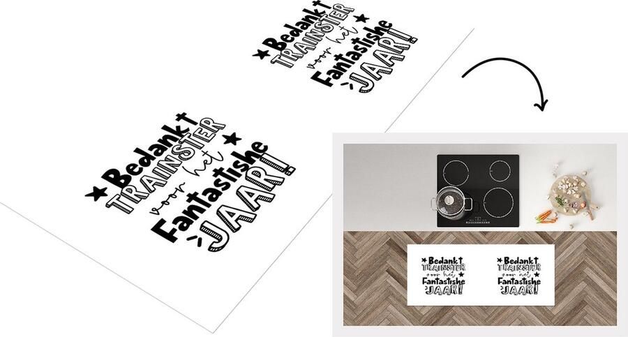 KitchenYeah Keukenloper Loper keuken Trainster Bedankt Spreuken 120x50 cm Keukenloper vinyl