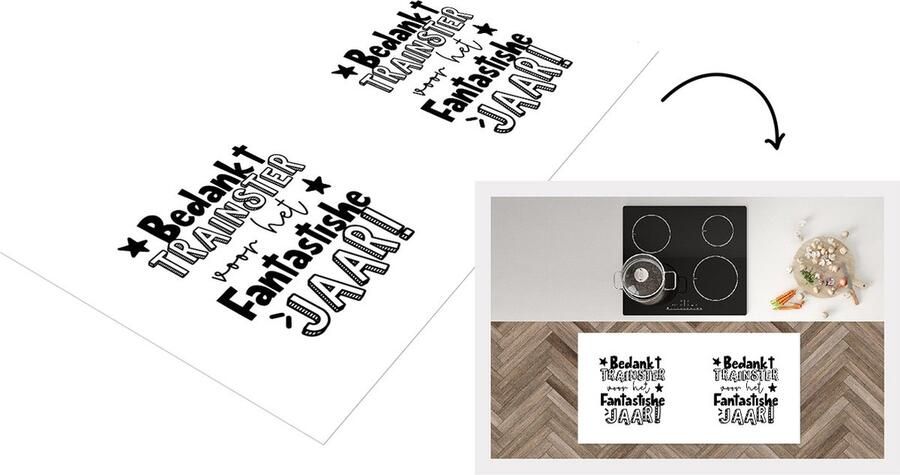 KitchenYeah Keukenloper Loper keuken Trainster Bedankt Spreuken 120x60 cm Keukenloper vinyl