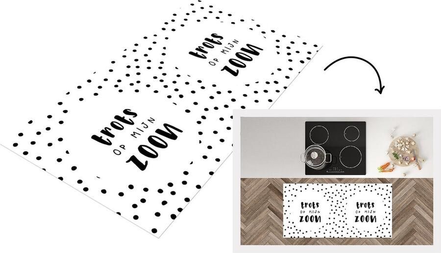 KitchenYeah Keukenloper Loper keuken Trots Zoon Spreuken Trots op mijn zoon Quotes Cadeau 120x60 cm Keukenloper vinyl