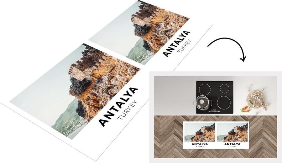 KitchenYeah Keukenloper Loper keuken Turkije Natuur Rots 120x50 cm Keukenloper vinyl