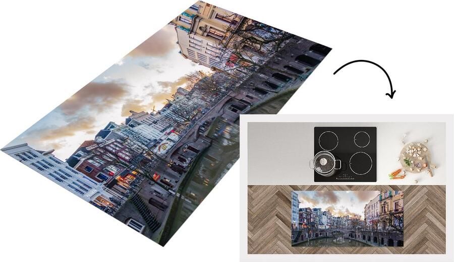 KitchenYeah Keukenloper Loper keuken Utrecht Winter Water 120x60 cm Keukenloper vinyl