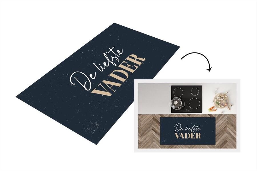 KitchenYeah Keukenloper Loper keuken Vader cadeau Vaderdag Quote De liefste vader Spreuken 120x60 cm Keukenloper vinyl