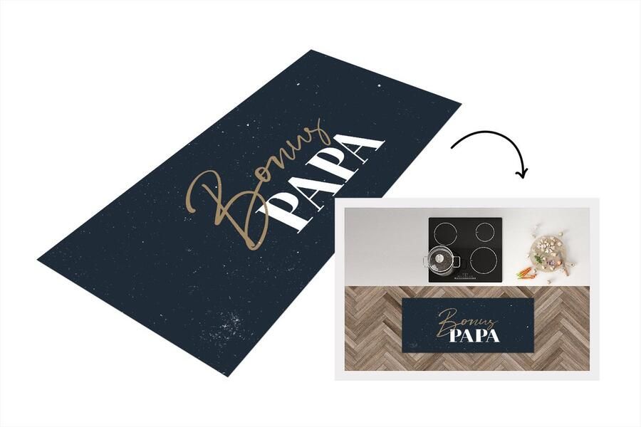 KitchenYeah Keukenloper Loper keuken Vaderdag Bonus papa Kado man Quotes Spreuken 120x50 cm Keukenloper vinyl