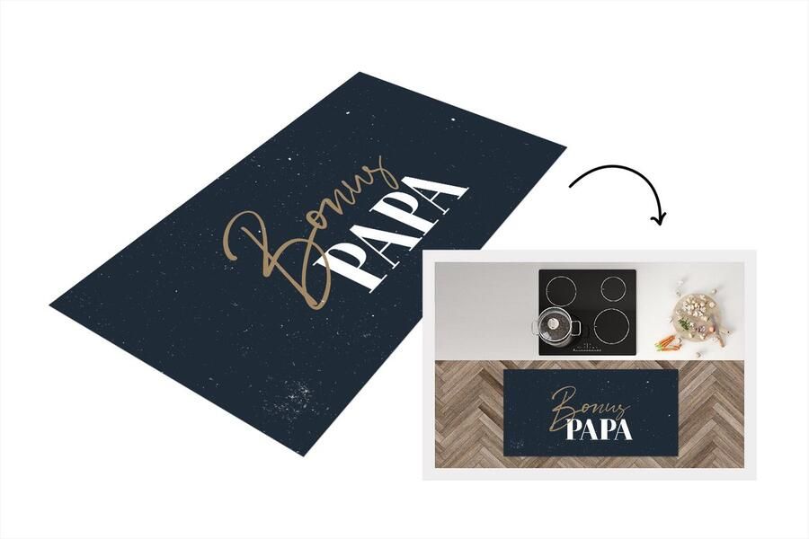 KitchenYeah Keukenloper Loper keuken Vaderdag Bonus papa Kado man Quotes Spreuken 120x60 cm Keukenloper vinyl