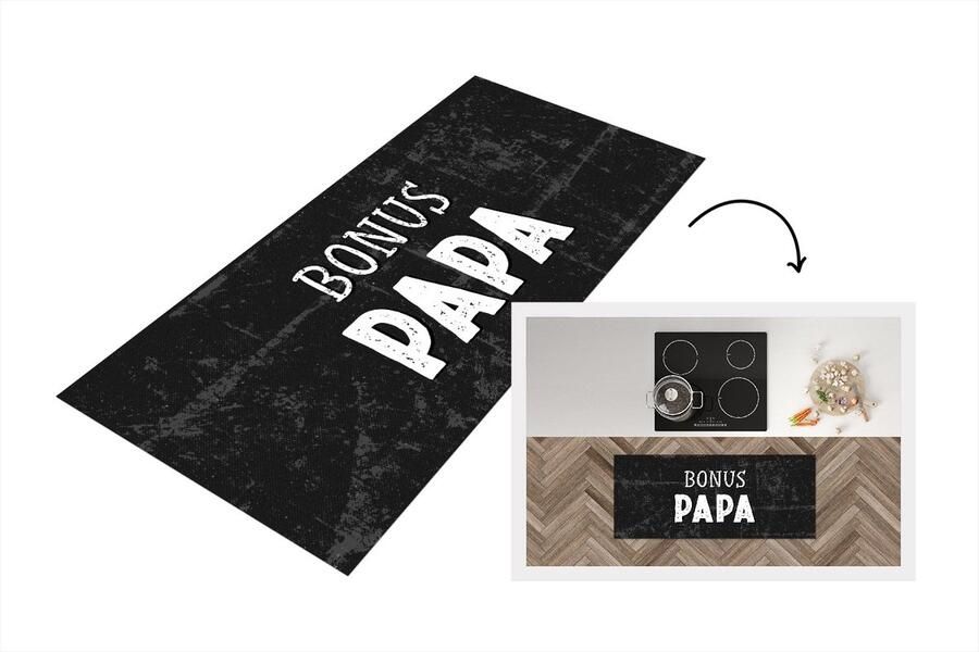 KitchenYeah Keukenloper Loper keuken Vaderdag Bonus papa Quote Spreuken 120x50 cm Keukenloper vinyl