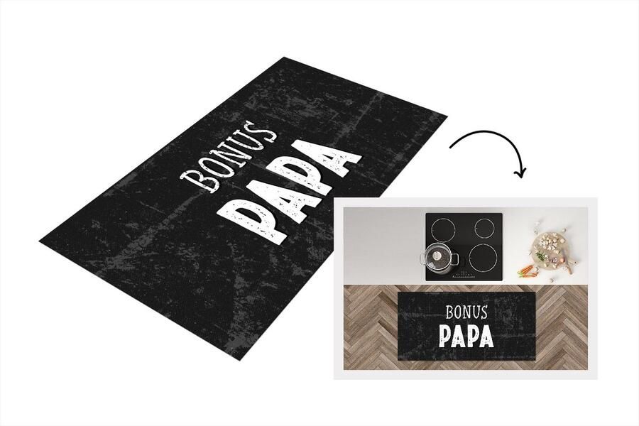 KitchenYeah Keukenloper Loper keuken Vaderdag Bonus papa Quote Spreuken 120x60 cm Keukenloper vinyl