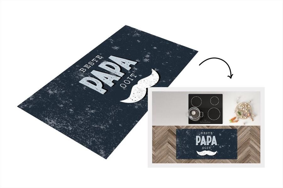 KitchenYeah Keukenloper Loper keuken Vaderdag Cadeau vader Quote Spreuken Beste papa ooit 120x60 cm Keukenloper vinyl