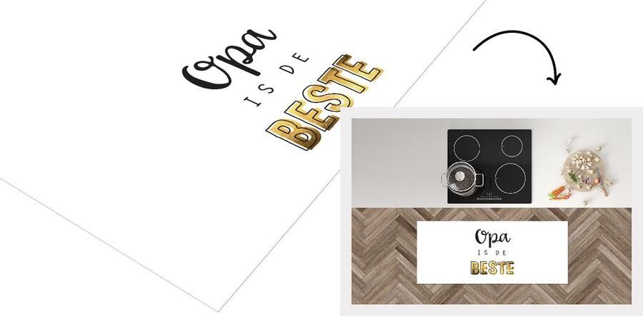 KitchenYeah Keukenloper Loper keuken Vaderdag geschenk Opa Quote Opa is de beste Spreuken 120x50 cm Keukenloper vinyl