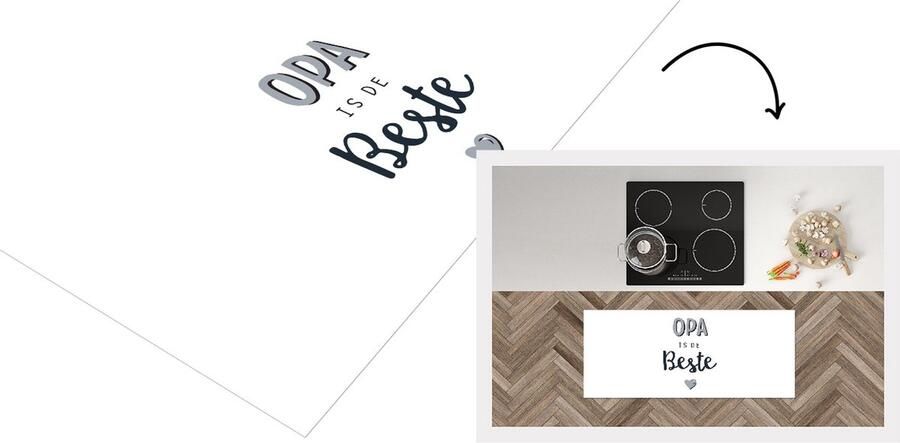 KitchenYeah Keukenloper Loper keuken Vaderdag geschenk Quote Opa Spreuken Opa is de beste 120x50 cm Keukenloper vinyl