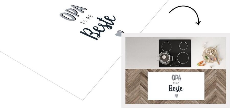 KitchenYeah Keukenloper Loper keuken Vaderdag geschenk Quote Opa Spreuken Opa is de beste 120x60 cm Keukenloper vinyl