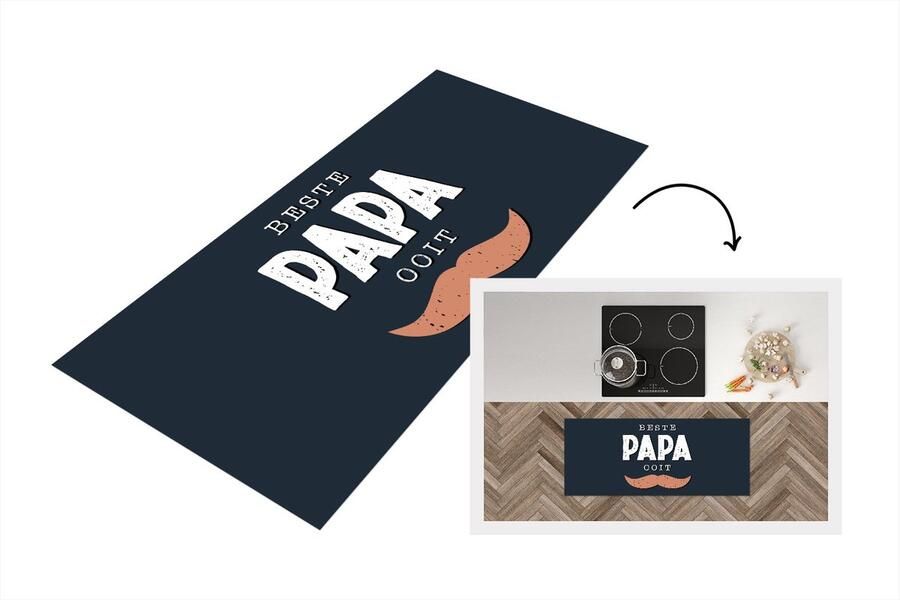 KitchenYeah Keukenloper Loper keuken Vaderdag Kado Vader Spreuken Quote Beste papa ooit 120x50 cm Keukenloper vinyl