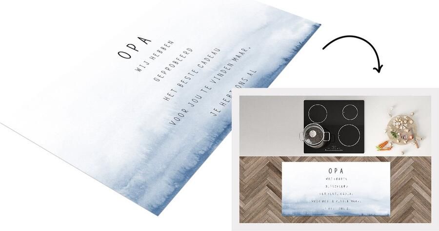 KitchenYeah Keukenloper Loper keuken Vaderdag Opa cadeau Spreuken Het beste cadeau Quote 120x60 cm Keukenloper vinyl