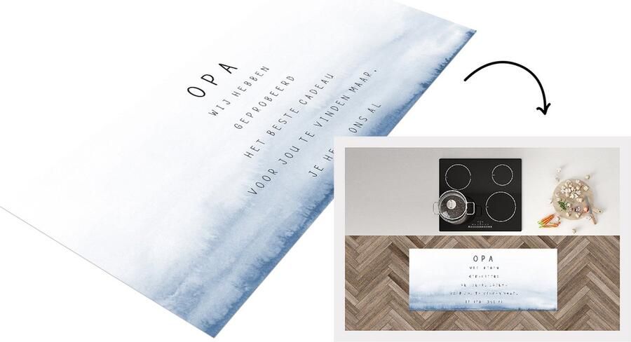 KitchenYeah Keukenloper Loper keuken Vaderdag Opa cadeau Spreuken Het beste cadeau Quote 120x50 cm Keukenloper vinyl