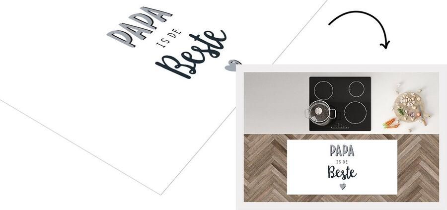 KitchenYeah Keukenloper Loper keuken Vaderdag Papa cadeau Quote Papa is de beste Spreuken 120x60 cm Keukenloper vinyl